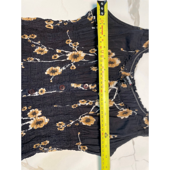 Vintage Y2K IMPRESS Milkmaid Dress S Floral Tiered Fairy Grunge 90s Whimsigoth - Picture 6 of 7